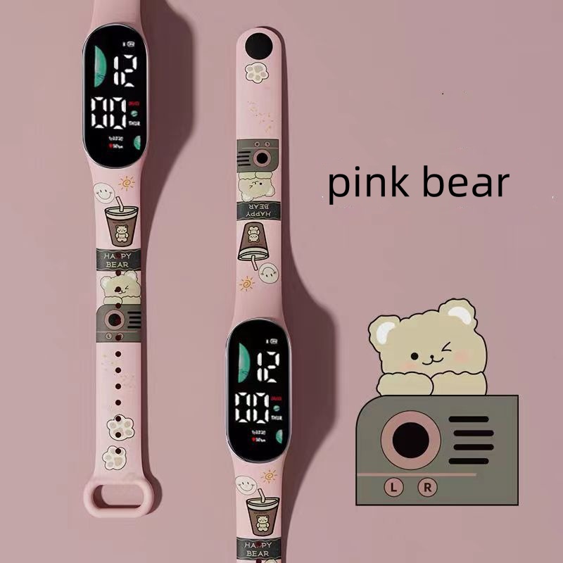 02 LED Oval Sport Kids Digital Watch - obrazek 4
