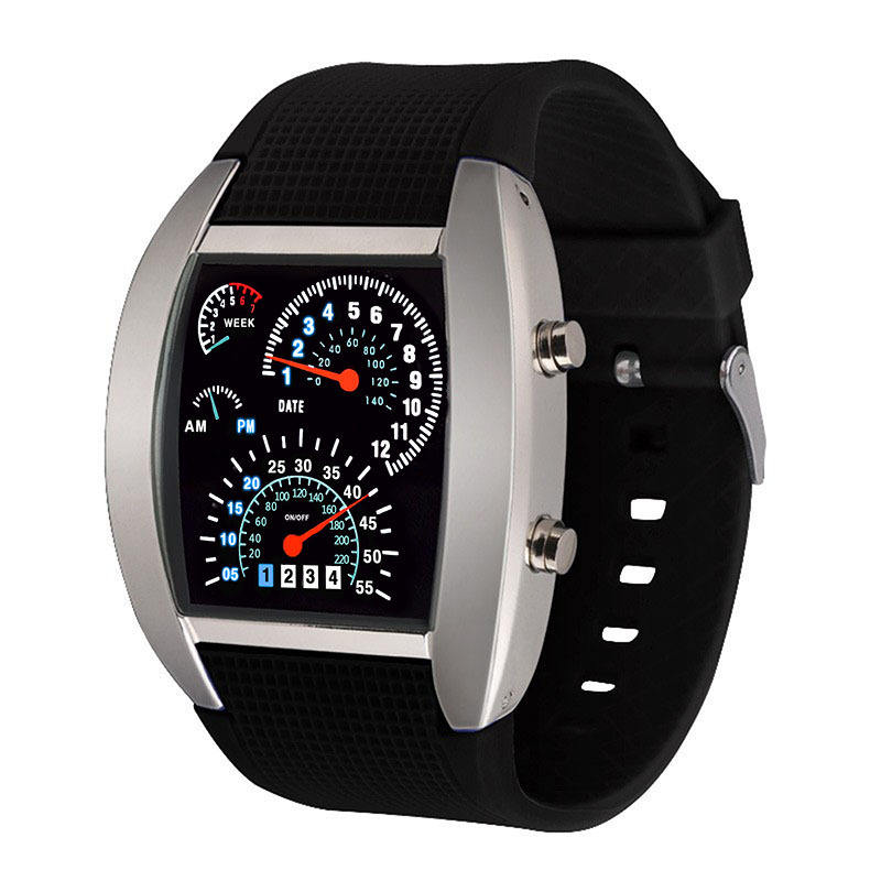 14 LED Digital Watch Stainless - obrazek 4