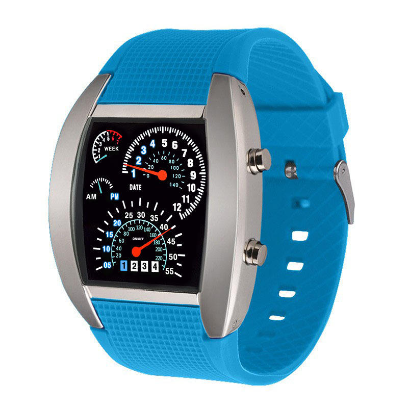 14 LED Digital Watch Stainless - obrazek 3