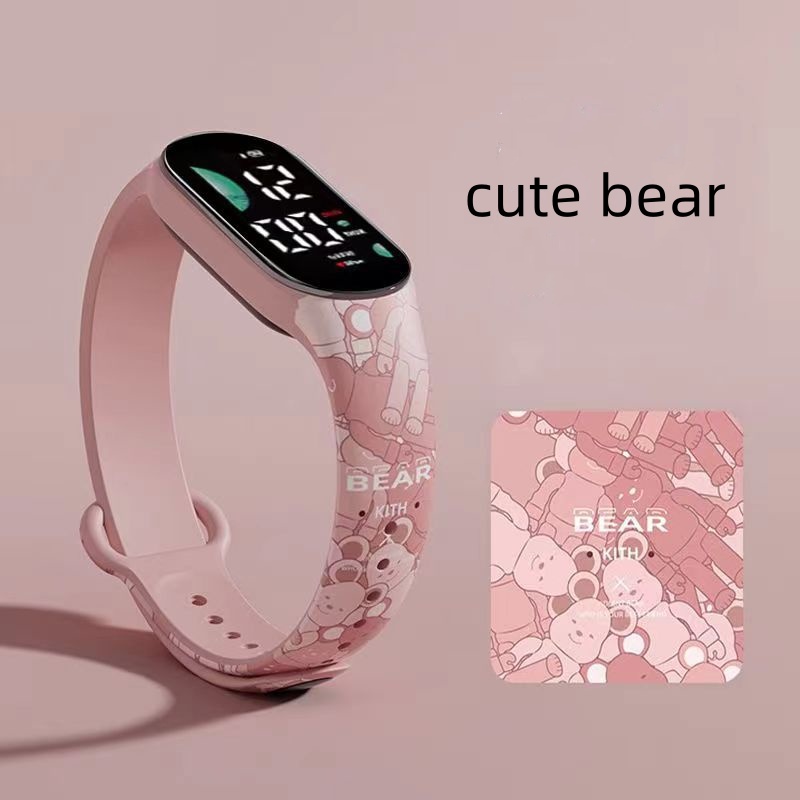 02 LED Oval Sport Kids Digital Watch - obrazek 5