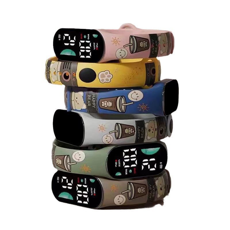 02 LED Oval Sport Kids Digital Watch - obrazek 3