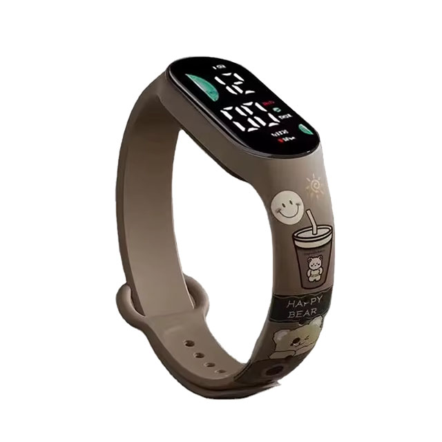 02 LED Oval Sport Kids Digital Watch