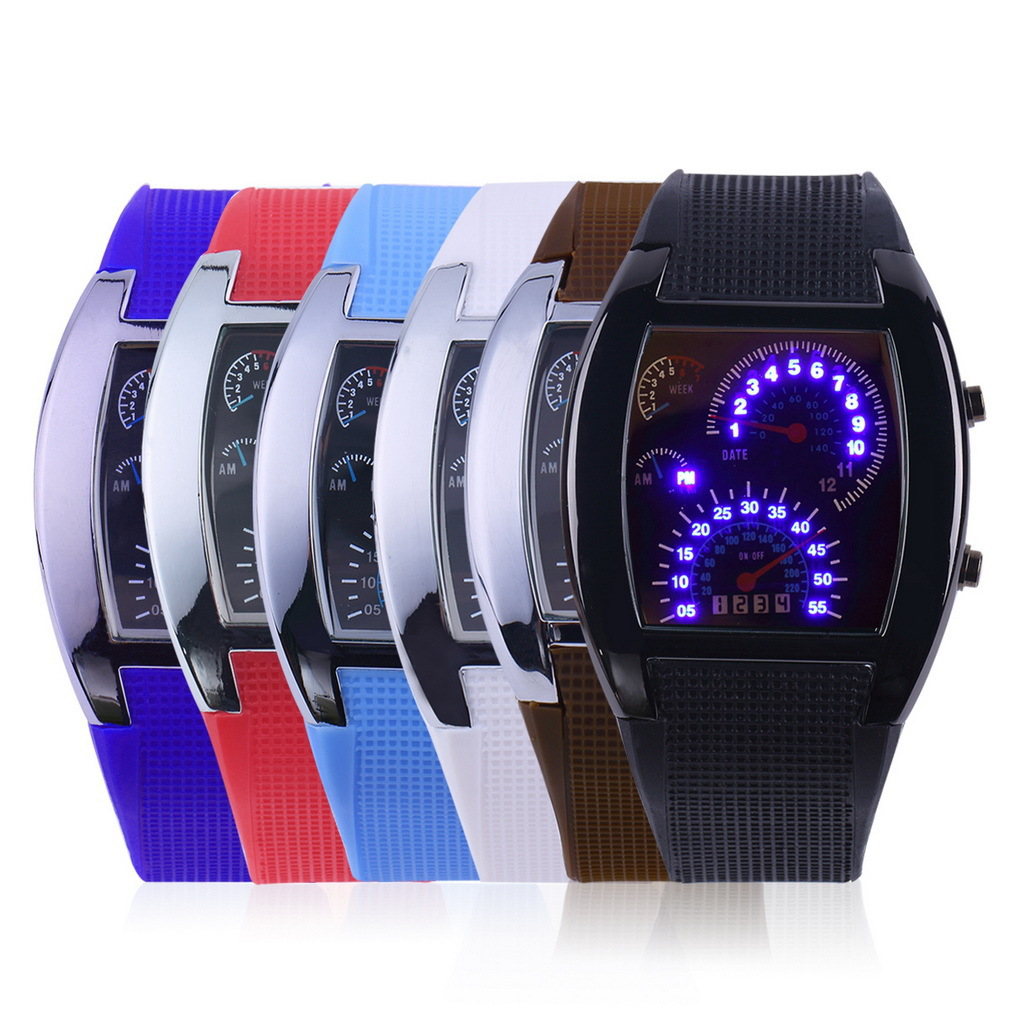14 LED Digital Watch Stainless - obrazek 2